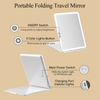 Touch Screen Dimming Folding Up Rechargeable Travel Makeup Mirror