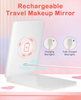 Rechargeable Travel Makeup Mirror Portable Lighted Beauty Mirror