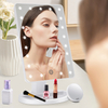 with 10X Magnifying Mirror Portable Cosmetic Mirror (White)