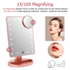 Lighted Makeup Vanity Mirror with 10X Magnifying Mirror Portable