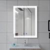 DP313 LED Lighted Anti-Fog Square Wall-Mounted Bathroom Mirror With Dimmer