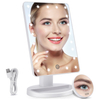 Lighted Makeup Vanity Mirror with 10X Magnifying Mirror Portable