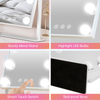 Hollywood Makeup Mirror with Lights, Lighted Vanity Mirror with 9 Dimmable Bulbs and 3 Color Lighting Modes(White)