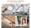 Compact And Lightweight Led Travel Makeup Mirror