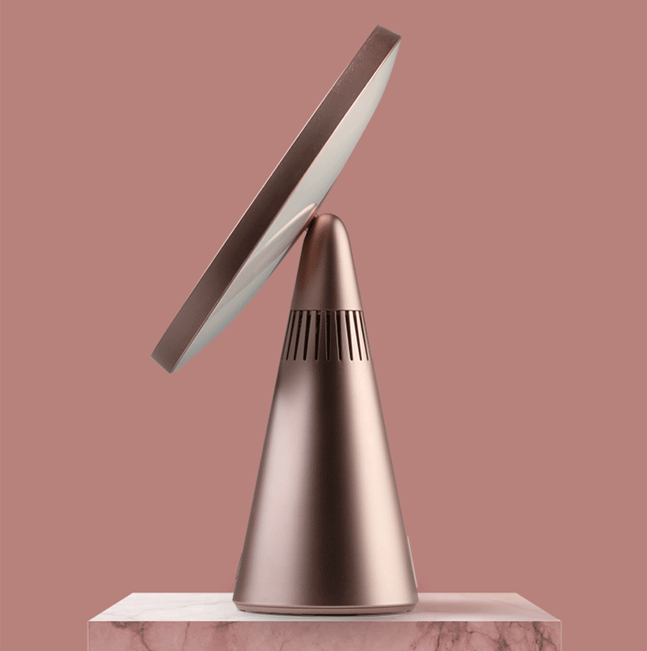 Moon Mirror LED Desktop and Desk Lamp Makeup Mirror with Bluetooh Speaker from China