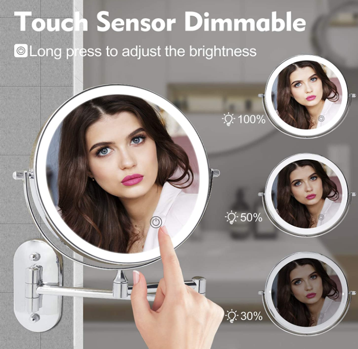 High Definition 1x Luminous Mirror And 7x Magnifying Beauty Mirror